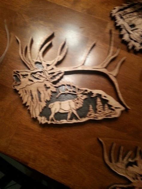 Elk In Elk Wood Burning Patterns Scroll Saw Elk Paper Cutting Laser