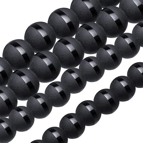 Amazon Junkin 86 Pieces 8mm 10mm Matte Onyx Black Beads For