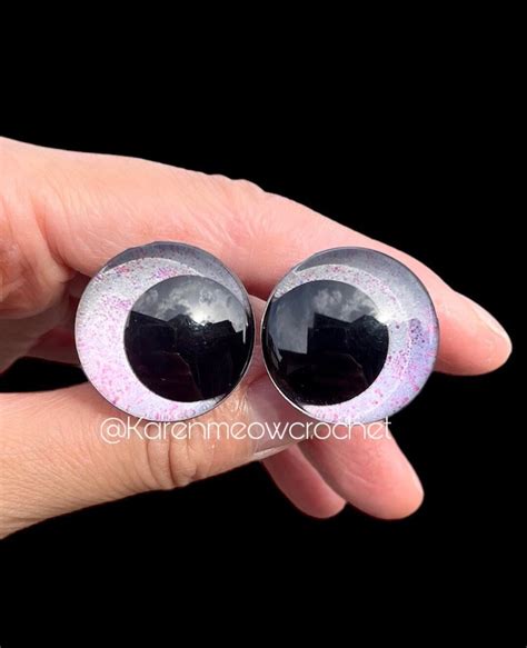 Hand Painted Safety Eyes Silver Safety Eyes Crochet Eyes - Etsy