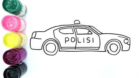 Mewarnai Gambar Mobil Polisi