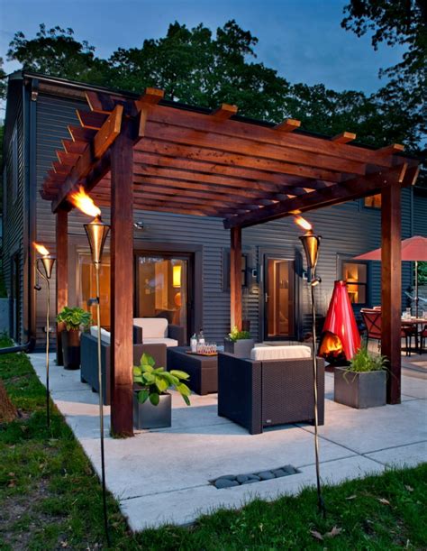 Holz Pergola Im Garten 17 Moderne Beispiele