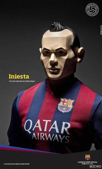 Andres Iniesta Fcbarcelona Soccer Figure Art Edition Zc World