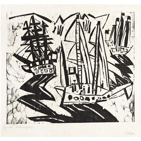 Lyonel Feininger Schiffe Drei Segelschiffe By Lyonel Feininger On Artnet