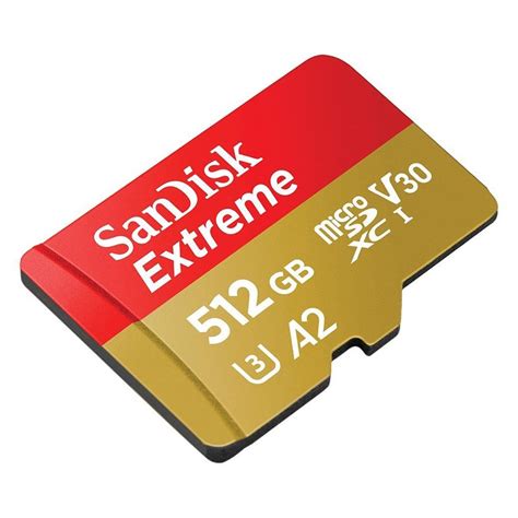 SanDisk 512GB Extreme MicroSDXC UHS I Memory Card With SD Adapter