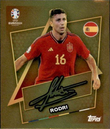 Topps Euro Rodri Esp Sp Gold Mit Unterschrift Acheter Sur Ricardo