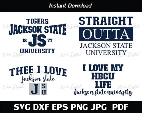 Jackson State University 1877 Svg Straight Outta Jsu Svg Jsu Tigers Thee I Love Jsu I Love