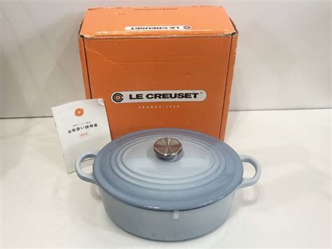 【未使用】未使用 Le Creuset ル・クルーゼ ココット・オーバル 25cm Coastal Blue コースタルブルー ホーロー 両手鍋 Al027080の落札情報詳細 ヤフオク