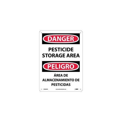 Accuformnmc Sbmcaw Bilingual Osha Danger Safety Sign Pesticide Storage Area