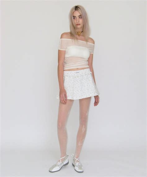 MUSINSA CRANK Flower Frill Pleated Mini Skirt Pants White