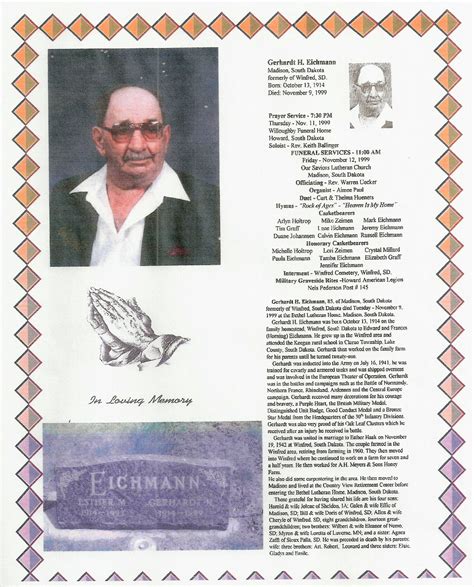 Gerhardt Henry Eichmann Find A Grave Memorial