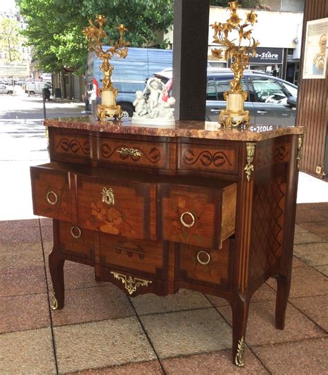 Louis Xv Commode Louis Xvi In Rosewood Marquetry