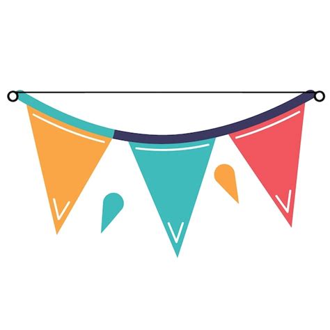 Premium Vector Colorful Hanging Pennants Decorations