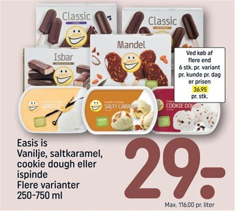 Easis Is Vanilje Saltkaramel Cookie Dough Eller Ispinde Tilbud Hos