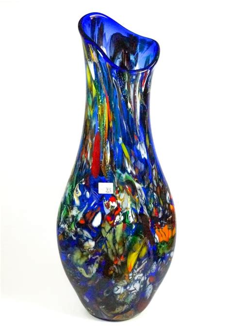 Mario Costantini Murano Big Blue Vase 61 Cm Catawiki