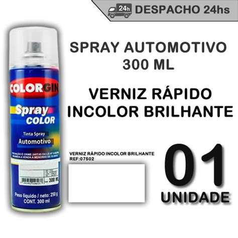 Tinta Spray Automotiva Colorgin Preto Brilhante Ml Escorrega O Pre O