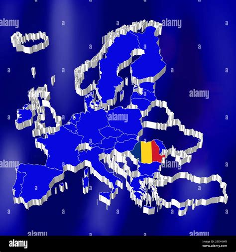 European Union map - Romania Stock Photo - Alamy