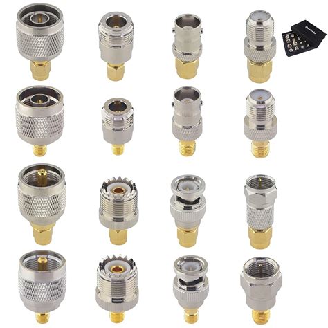 Boobrie 16PCS Kit Adaptateur SMA avec Boîte Connecteur Coaxial RF SMA