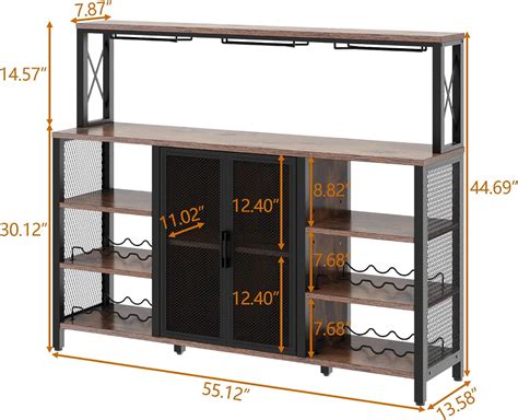 Gyfimoie Wine Bar Cabinet Inches Kitchen Sideboard Buffet Cabinet