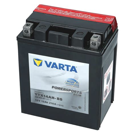 VARTA Powersports 12V 12 Ah YTX14AH BS AGM Motorradbatterie 12Ah