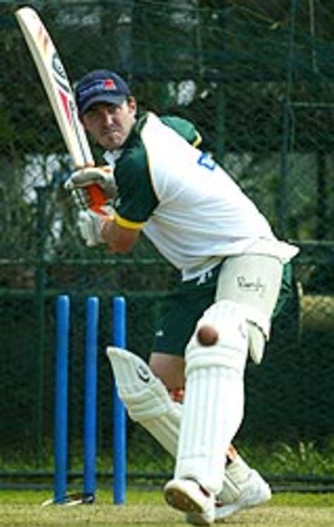 Damien Martyn Bats During Net Practice Espncricinfo