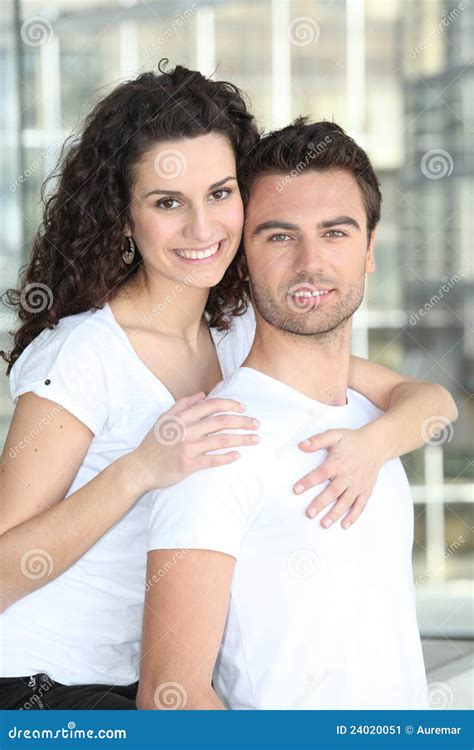 Woman Embracing Man Stock Image Image Of Good Gird 24020051