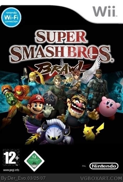 Super Smash Bros Brawl Wii Box Art Cover By Der Evo