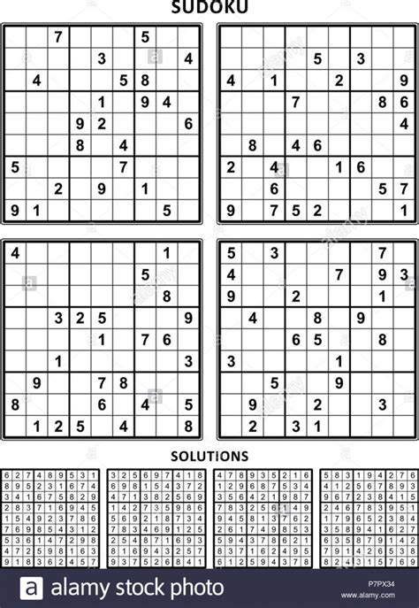 Sudoku Free Printable Puzzles 4 Per Page