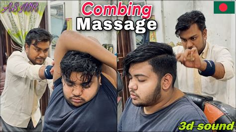 Combing And Brushing Massage💈legendary Indian Barber Manoj Master