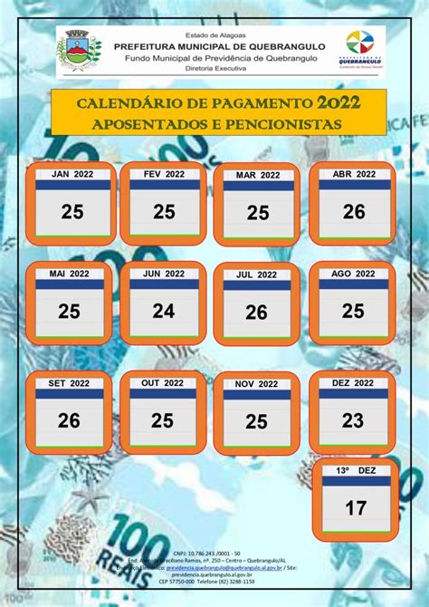 Calend Rio De Pagamentos Fmpq