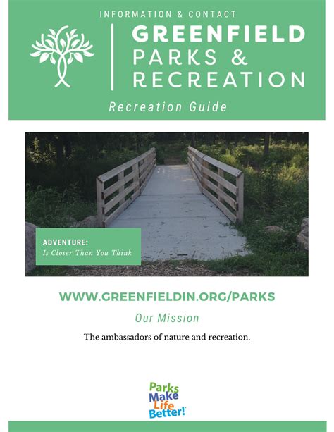 Greenfield Parks And Recreation General Information By Greenfieldparks