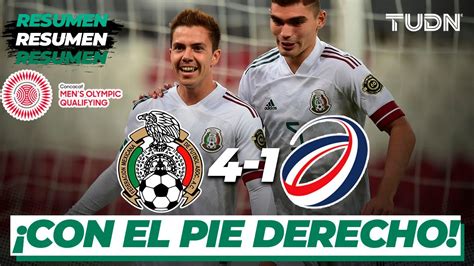 Resumen Y Goles México 4 1 Rep Dominicana Preolímpico Tokyo 2020