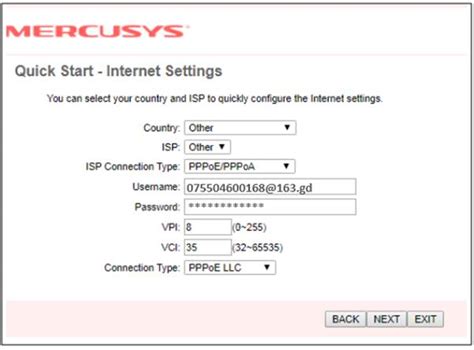 How to set up the Mercusys ADSL modem router to connect to the internet ...