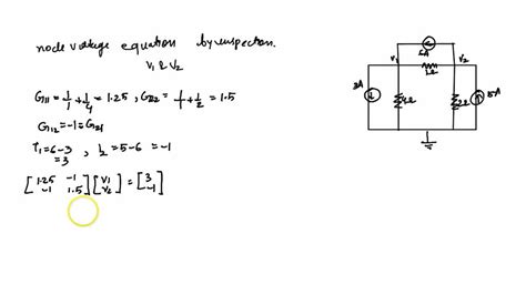 SOLVED Obtain The Node Voltage Equations For The Circuit In Fig 3 93