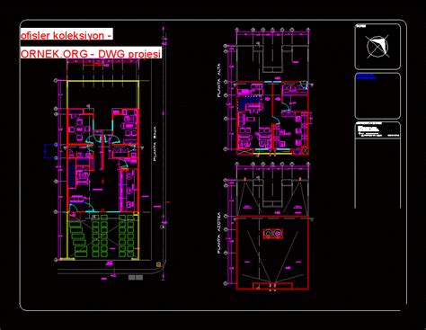 Ofisler Koleksiyon Dwg Projesi Autocad Projeler