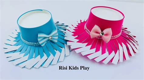 Paper Cup Hat How To Make A Hat Paper Cup Craft Ideas Mini Paper