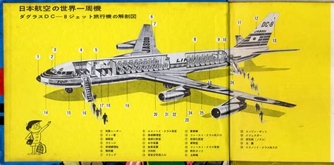 Japan Airlines Boeing 747 100 Cabin 1970s R Japan