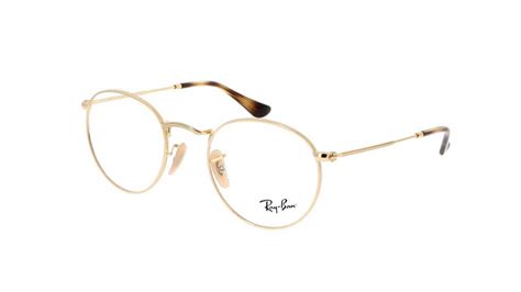 Eyeglasses Ray Ban Round Metal Optics Gold Rx Rb V In