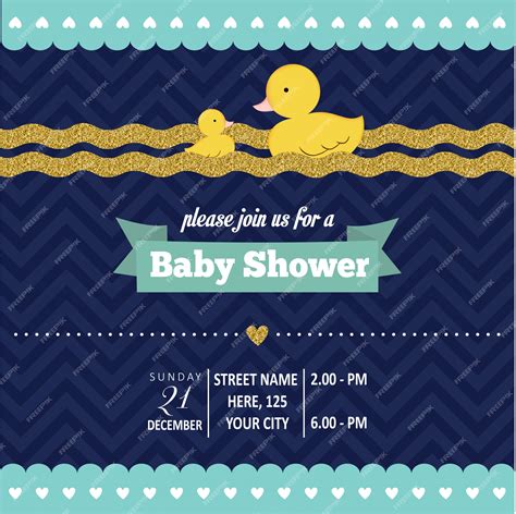 Premium Vector Lovely Baby Shower Card Template