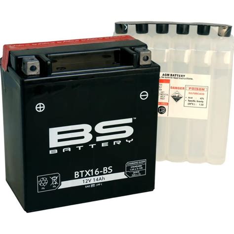 Аккумулятор BS-BATTERY BTX16-BS/YTX16-BS купить на OZON по низкой цене ...