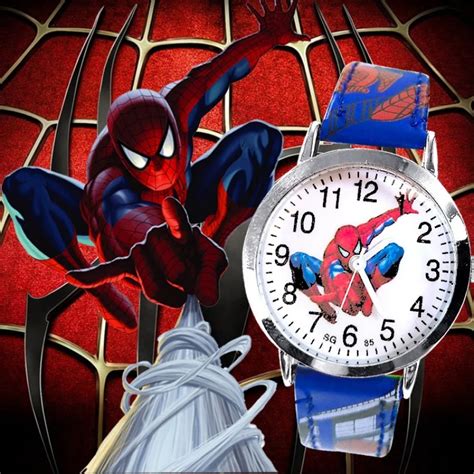 Montre Lectronique Spiderman Pour Enfants Montre Quartz Dessin