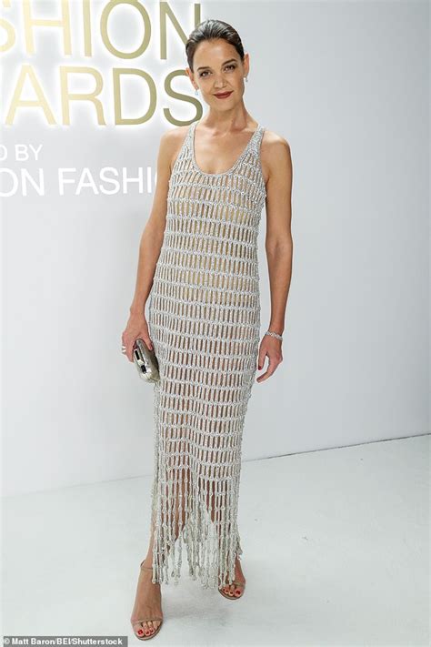 Katie Holmes Steals The Show In Sheer Silver Dress At 2022 Cfda Awards