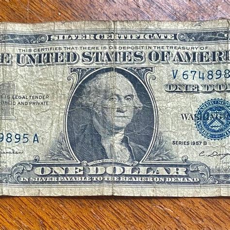 Silver Certificate Dollar Bill Series B Etsy