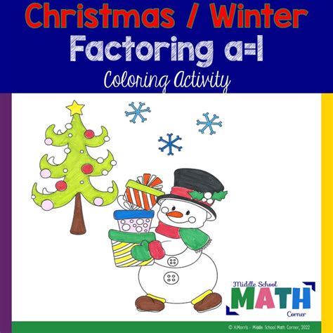 Christmas And Winter Factoring Polynomials Polynomial Expressions A 1 Coloring Activity Made