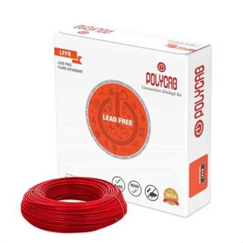 Polycab Sqmm Single Core Frls Red Copper Pvc Insulated Flexible