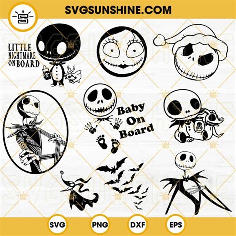 Nightmare Before Christmas Svg Bundle Jack Skellington Svg Sally Svg