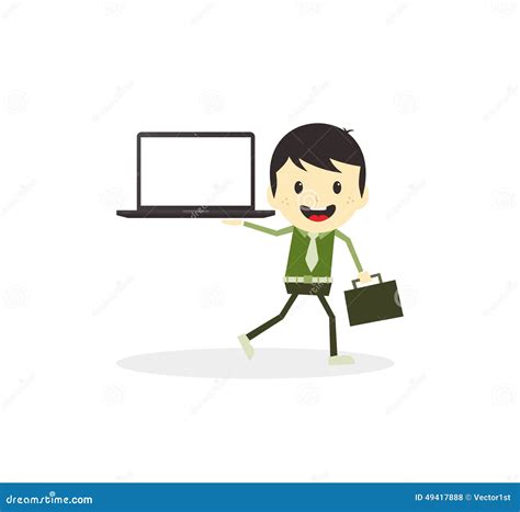 Business Presentation Cartoon Character Stock Vector - Illustration of ...