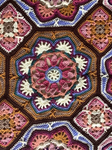 Crochet Blanket Persian Tiles Sandalwood Etsy