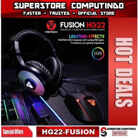 Jual Fantech FUSION HG22 RGB 7 1 Surround Sound HG22 HG 22 Gaming