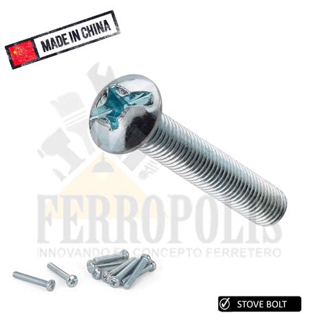 Stove Bolt 316 X 2 Zincado Ct X12pcs Ferropolis Peru