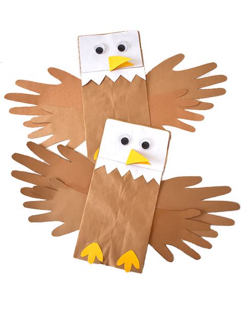 Paper Bag Handprint Eagle Craft Artofit